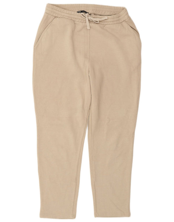 Pantaloni della tuta da donna Zara UK 8 piccoli in cotone beige
