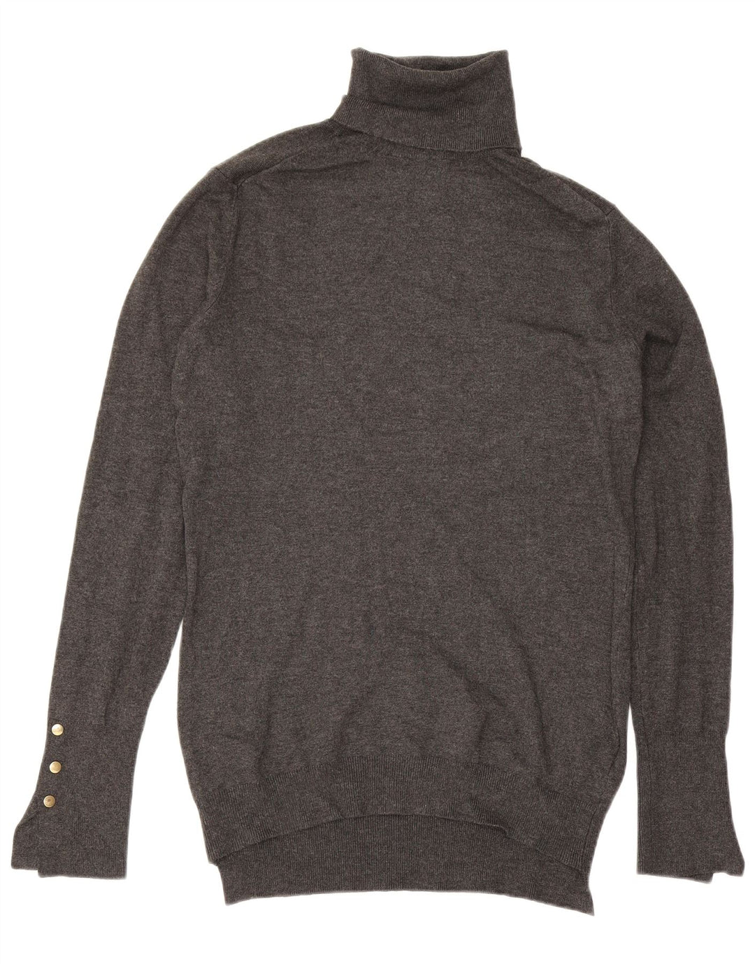 Maglione maglione collo alto da donna Zara UK 14 grande grigio