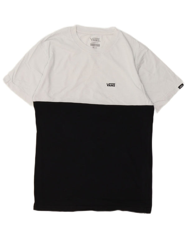 T-shirt da uomo Vans Classic Fit Top Small in cotone color block nero