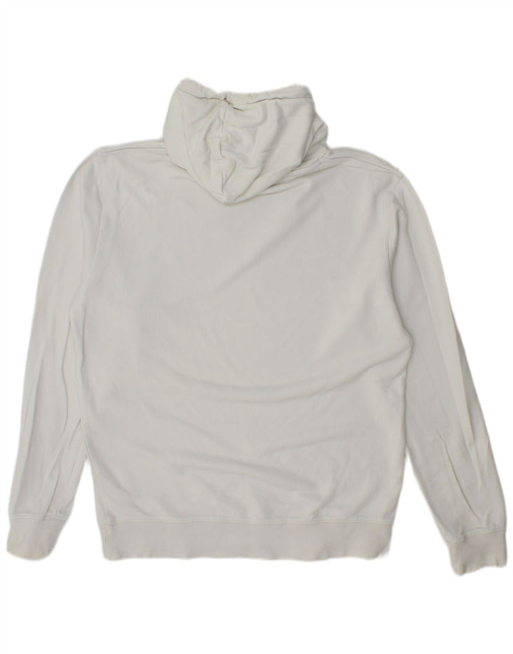 Gant Maglione con cappuccio grafico da uomo grande in cotone bianco