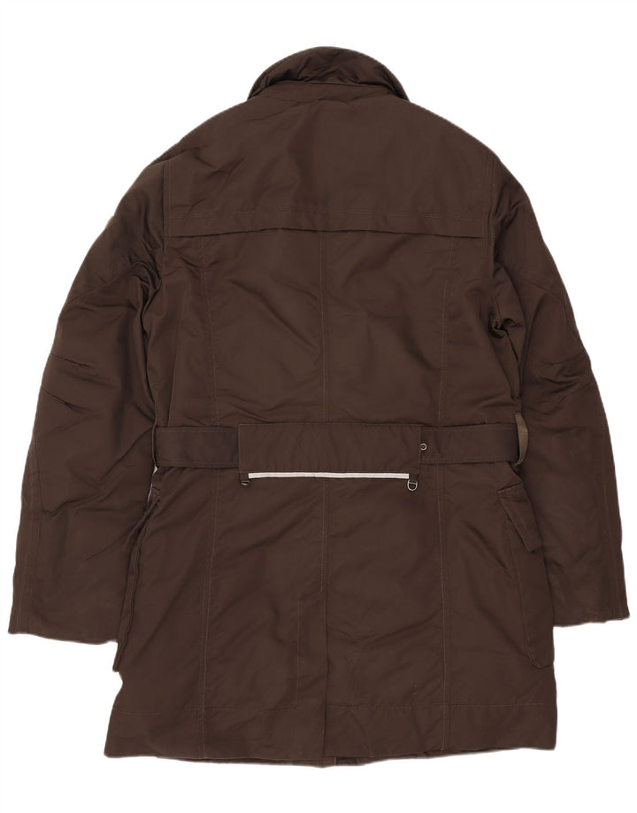 PEUTEREY Womens Windbreaker Coat UK 14 Medium Brown Polyester