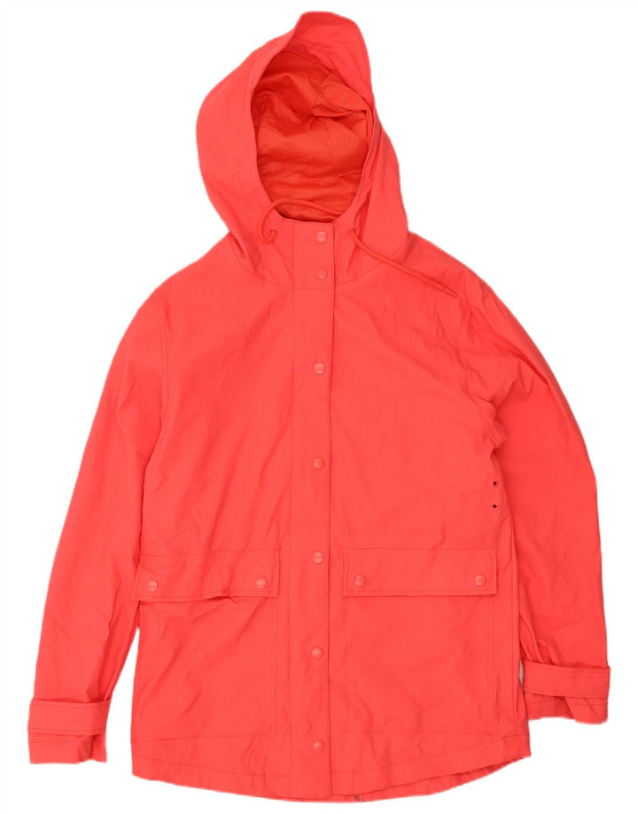 Giacca antipioggia oversize con cappuccio da donna Marks & Spencer UK 8 piccola arancione