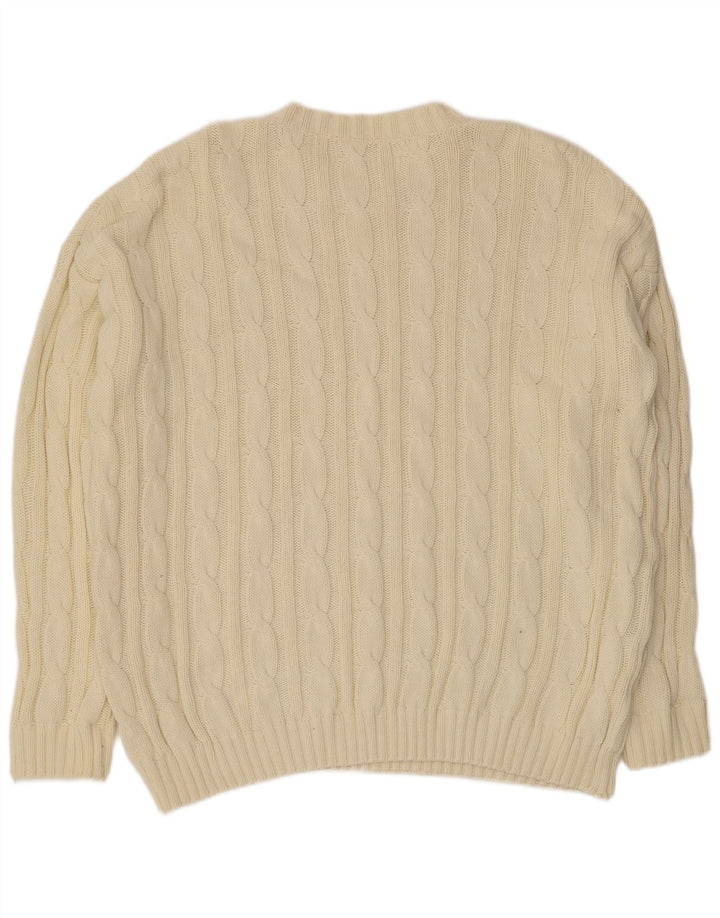 Maglione maglione girocollo da uomo vintage 2XL Beige