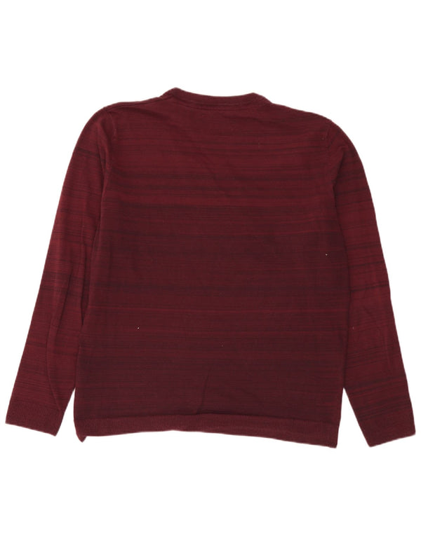 Maglione maglione girocollo da uomo Jack & Jones XL cotone gessato bordeaux