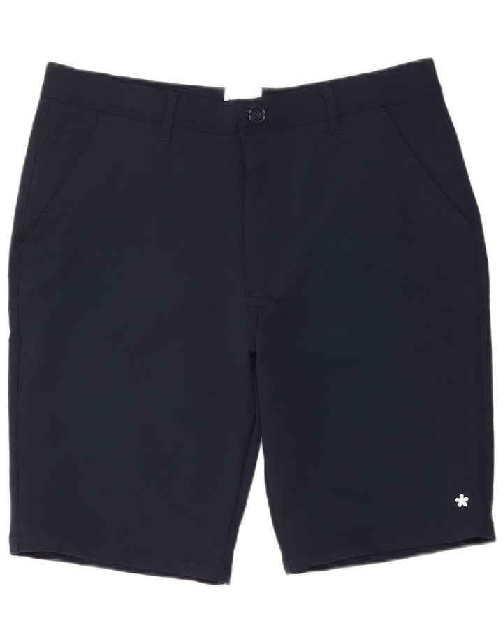 Pantaloncini chino vintage da uomo XL W38 in nylon blu navy