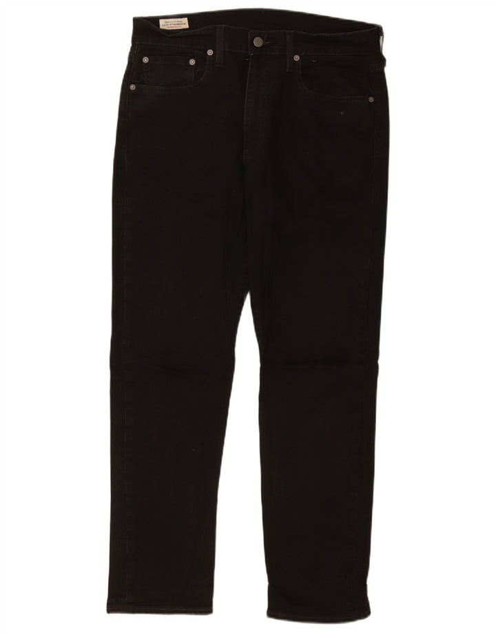 Levi's Uomo 502 Jeans affusolati W33 L30 Cotone Nero