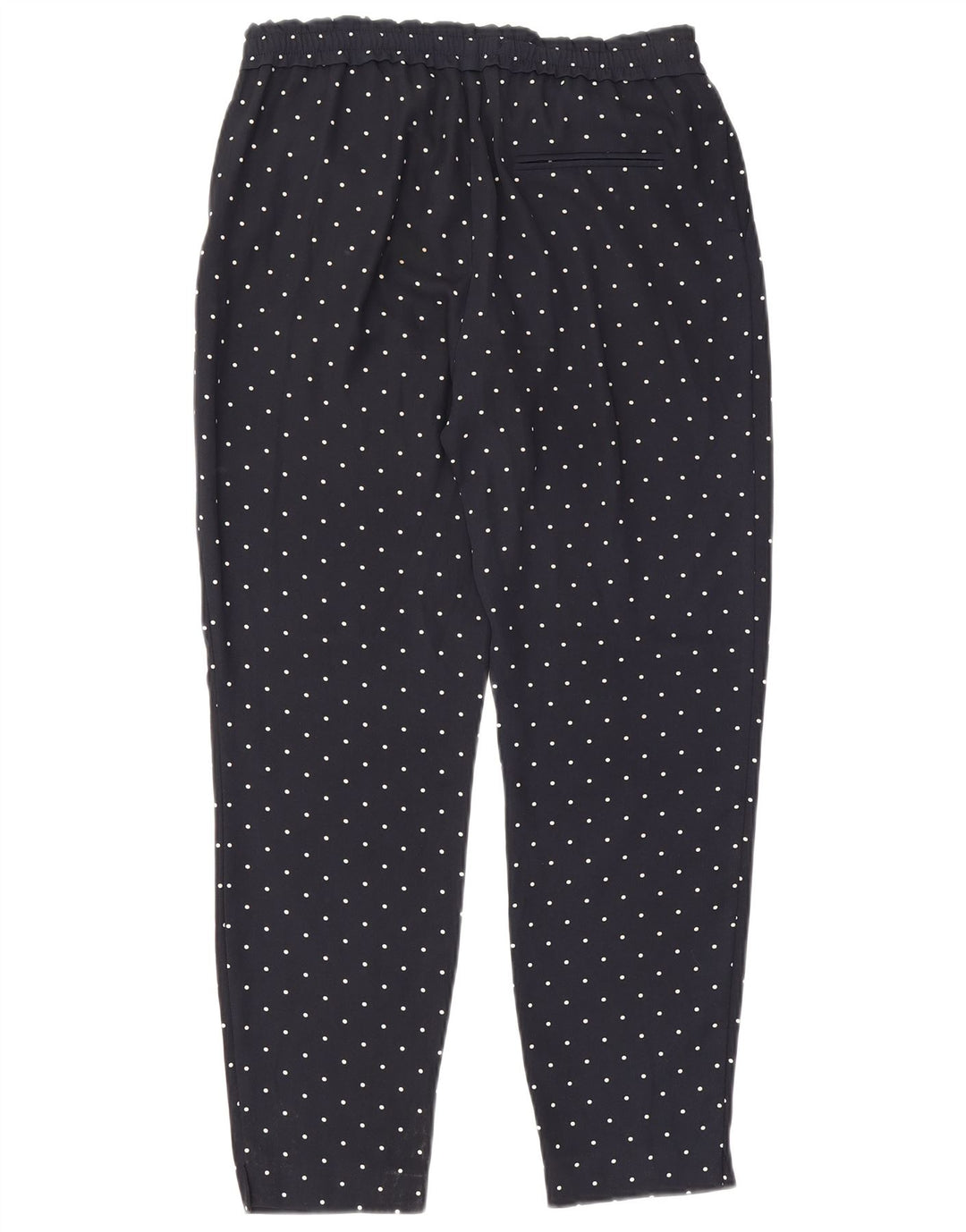 Pantaloni casual slim da donna Zara medi W30 L27 blu navy a pois