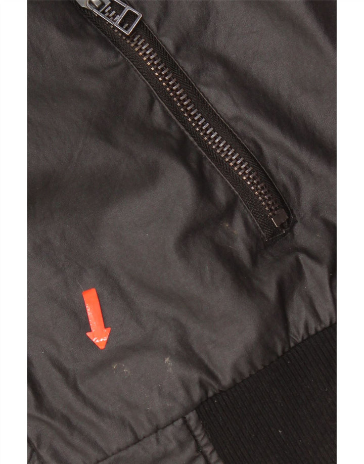 Giacca utilitaria vintage da uomo UK 40 grande cotone nero