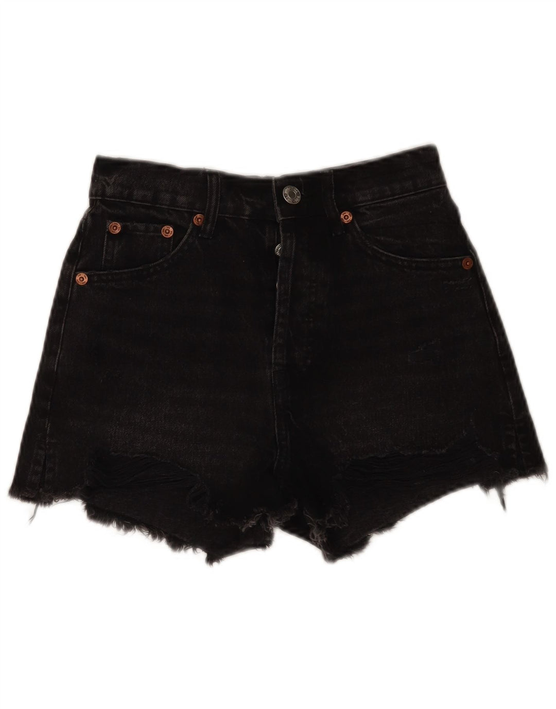 Pantaloncini di jeans da donna Zara EU 34 2XS W24 Neri
