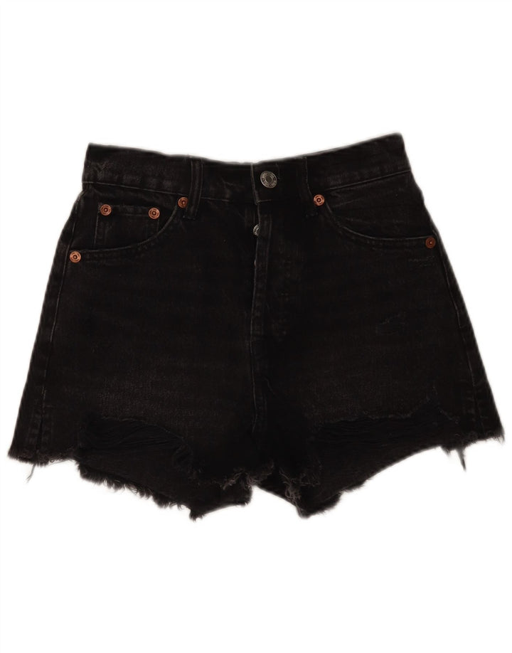 Pantaloncini di jeans da donna Zara EU 34 2XS W24 Neri