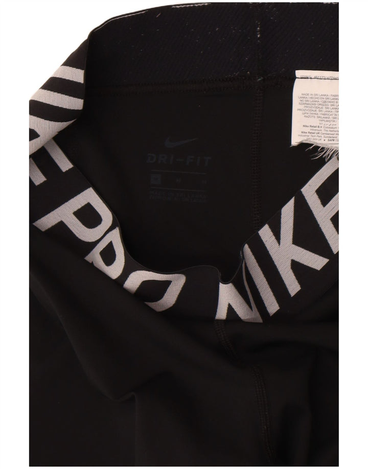 Leggings grafici Nike Dri Fit da donna UK 14 medio nero