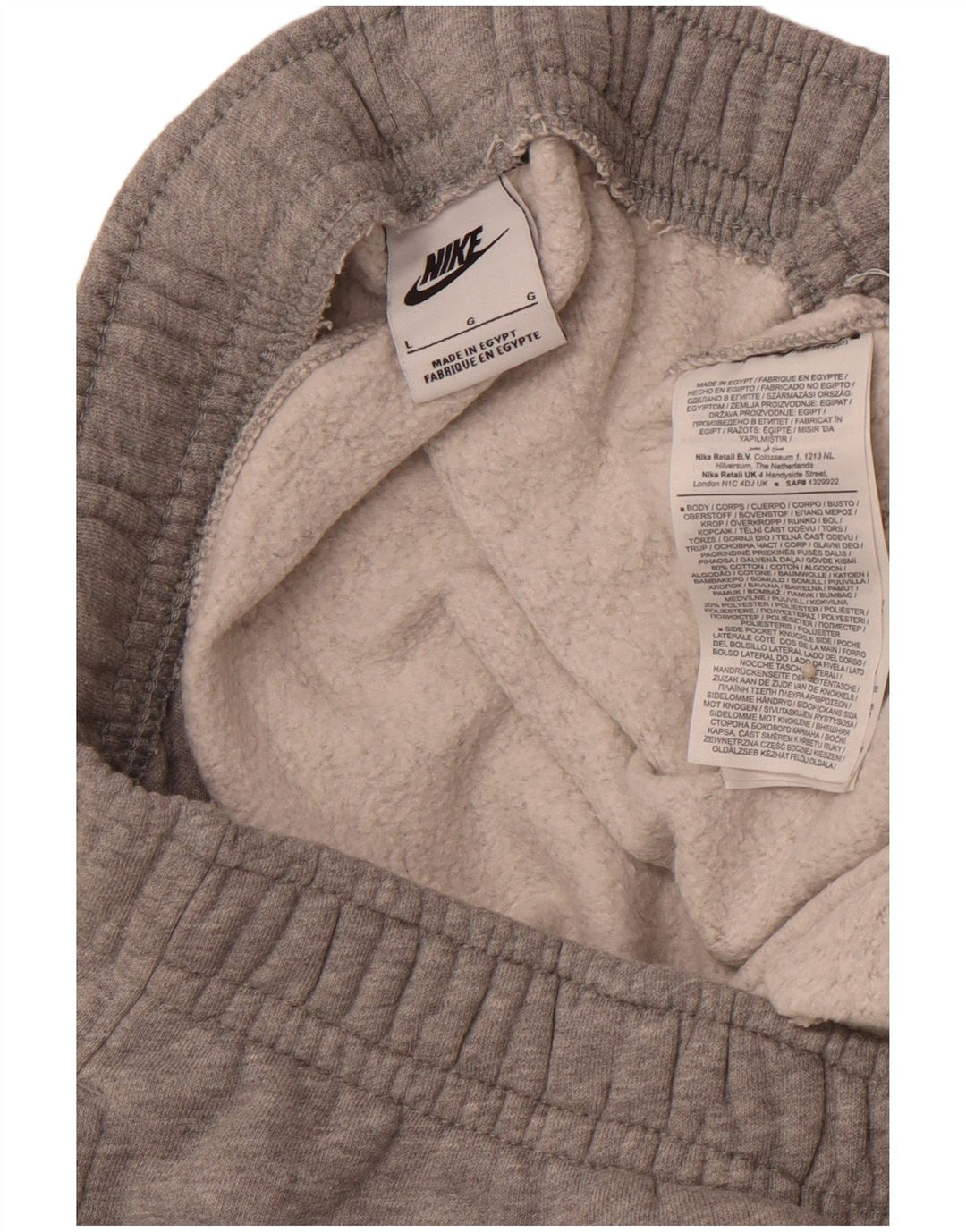 Pantaloni da tuta da uomo NIKE Joggers grandi in cotone grigio