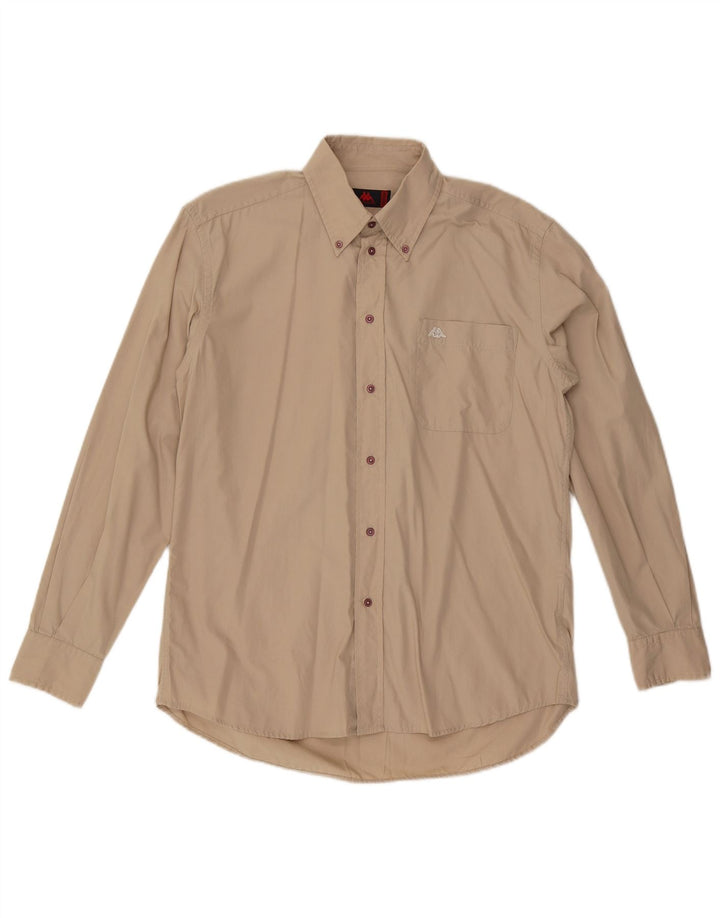 Camicia Kappa Uomo Cotone Beige Medio