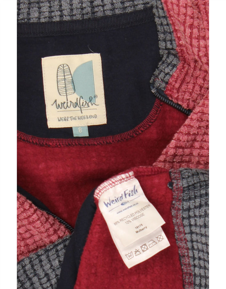 Giacca in pile da donna Weird Fish UK 8 piccola bordeaux in poliestere