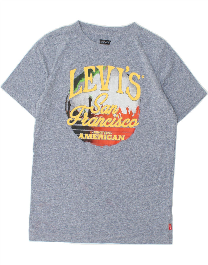 LEVI'S Boys San Francisco Graphic T-Shirt Top 10-11 Years Medium Blue Vintage Levi's and Second-Hand Levi's from Messina Hembry 