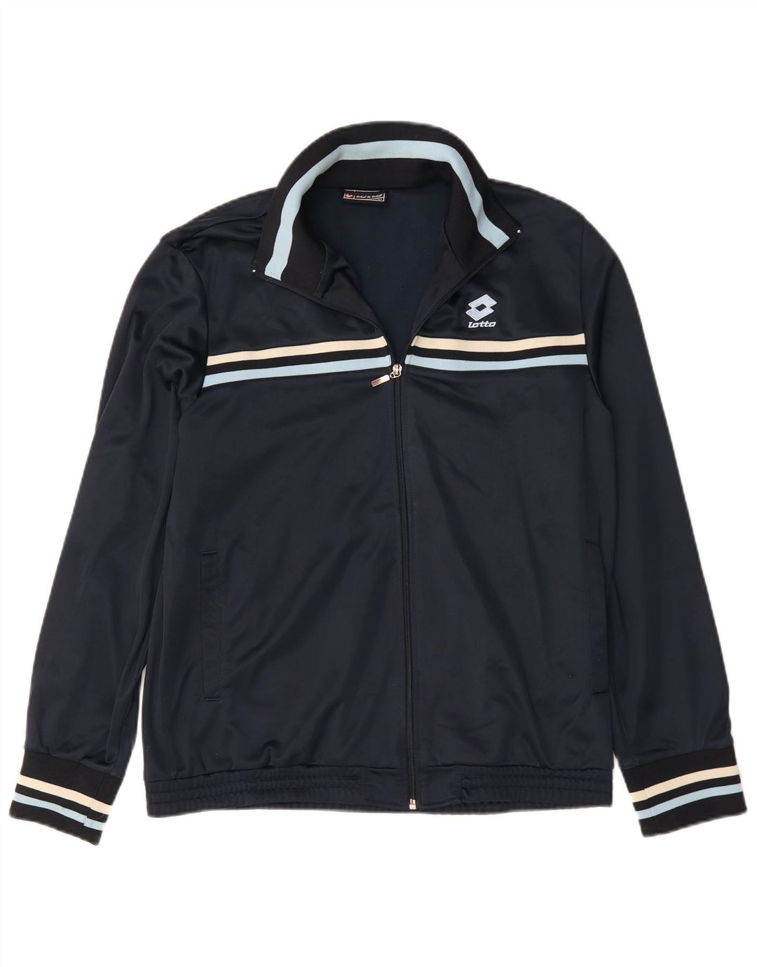 Giacca da tuta da donna Lotto UK 18 XL Poliestere a righe blu navy