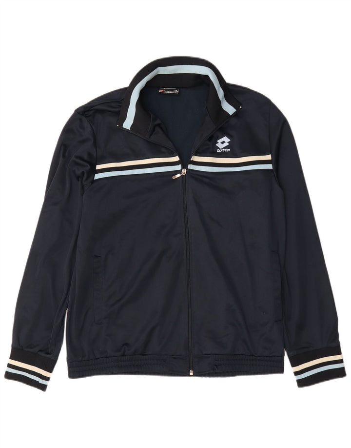 Giacca da tuta da donna Lotto UK 18 XL Poliestere a righe blu navy
