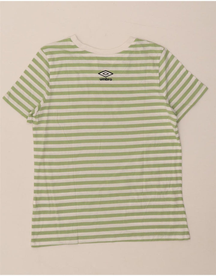 T-shirt grafica da donna UMBRO Top UK 12 verde medio a righe