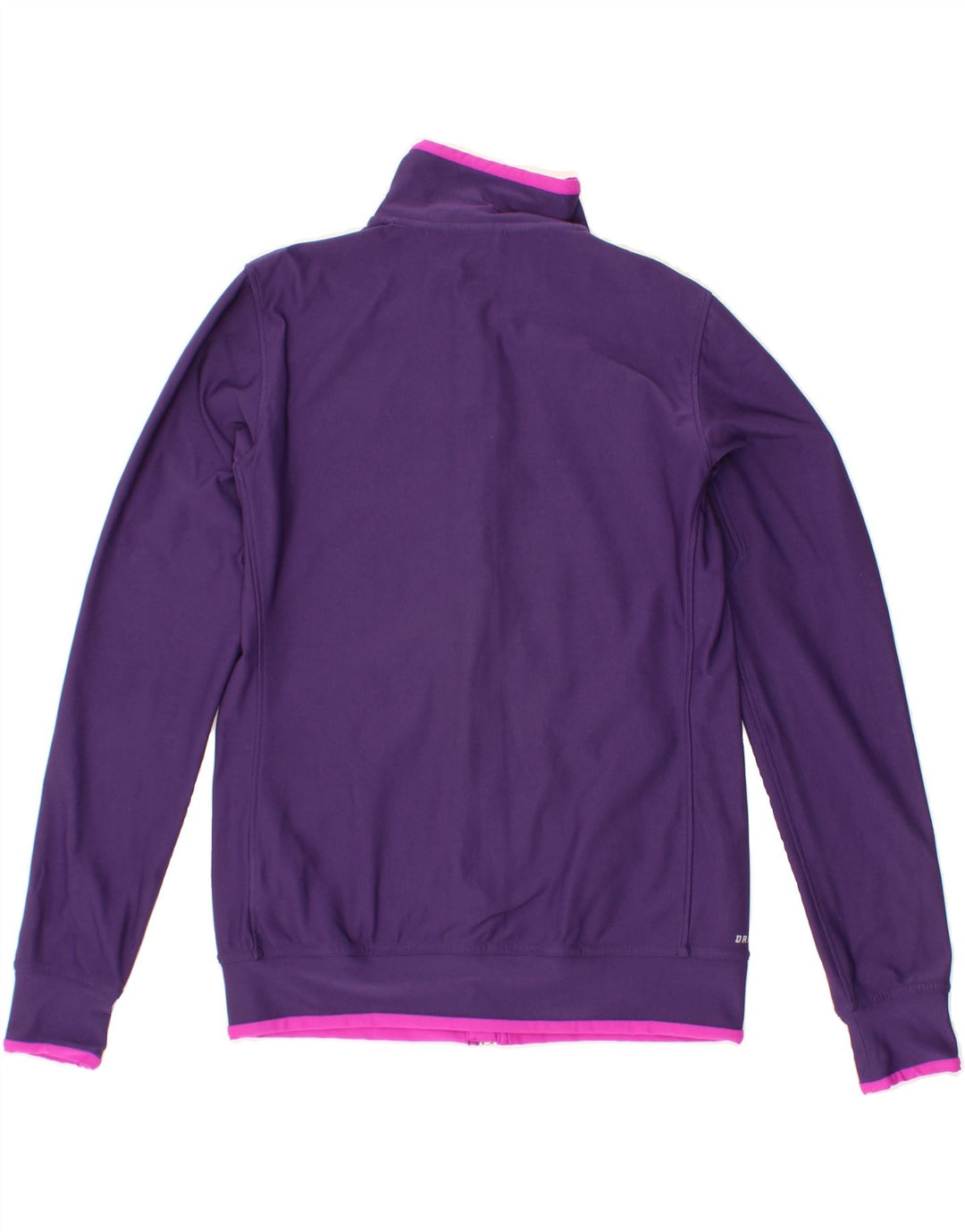 NIKE Womens Dri Fit Tracksuit Top Jacket UK 12 Medium Purple Polyester Vintage Nike and Second-Hand Nike from Messina Hembry 