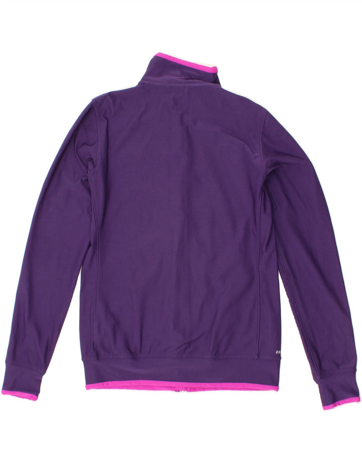 NIKE Womens Dri Fit Tracksuit Top Jacket UK 12 Medium Purple Polyester Vintage Nike and Second-Hand Nike from Messina Hembry 