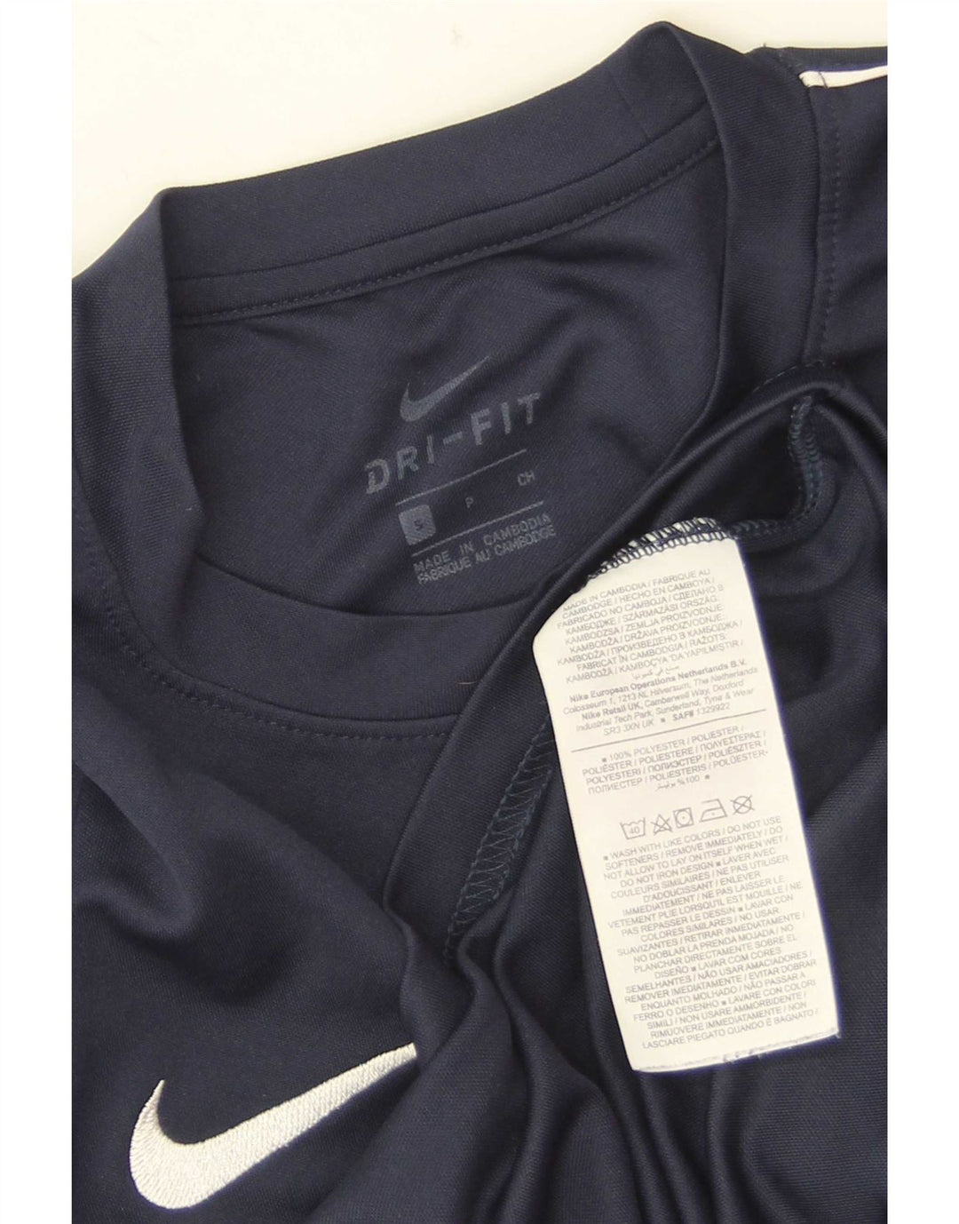 T-shirt Nike Dri Fit da uomo, piccola, in poliestere blu navy