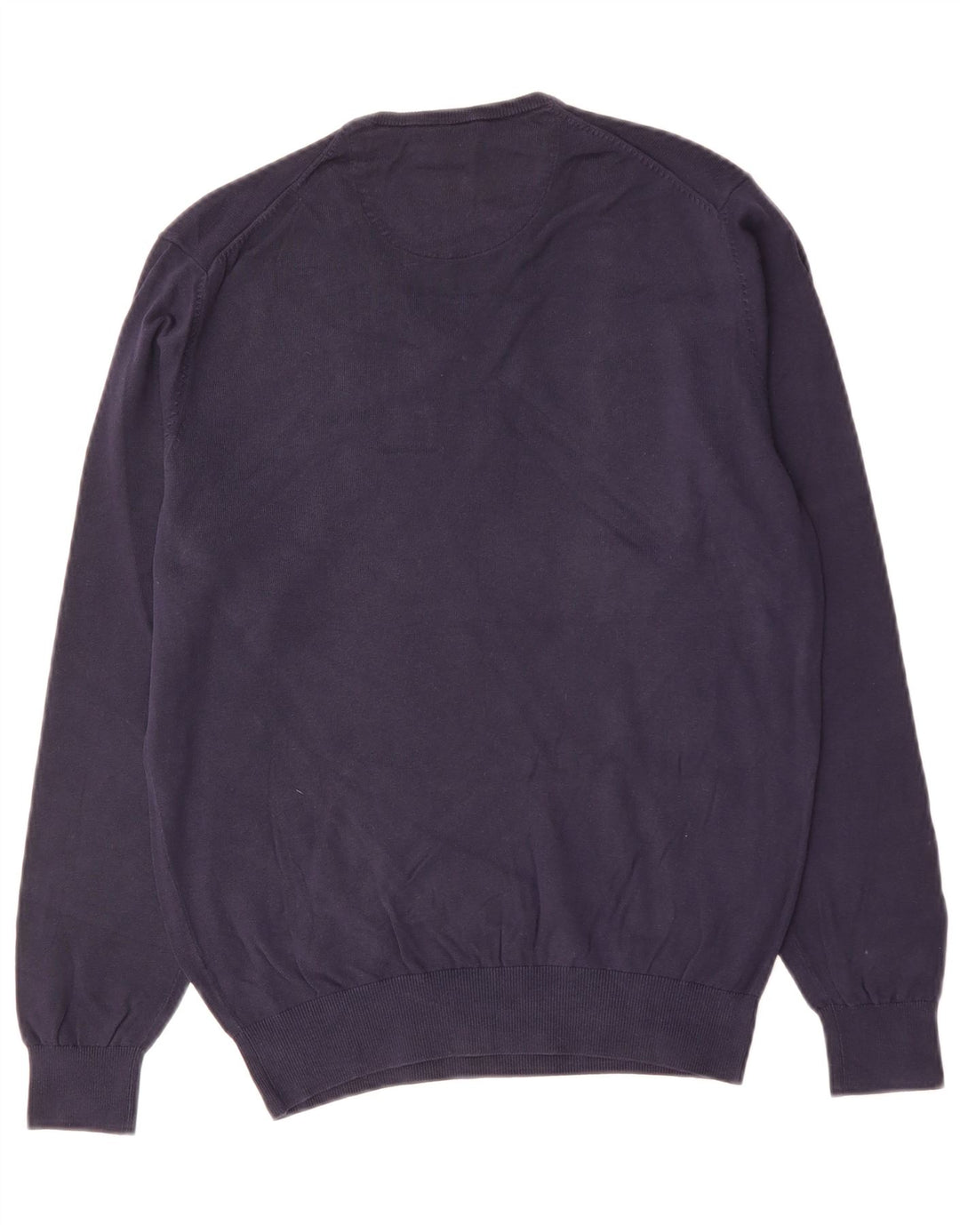 MASSIMO DUTTI Maglione da uomo con scollo a V blu navy medio