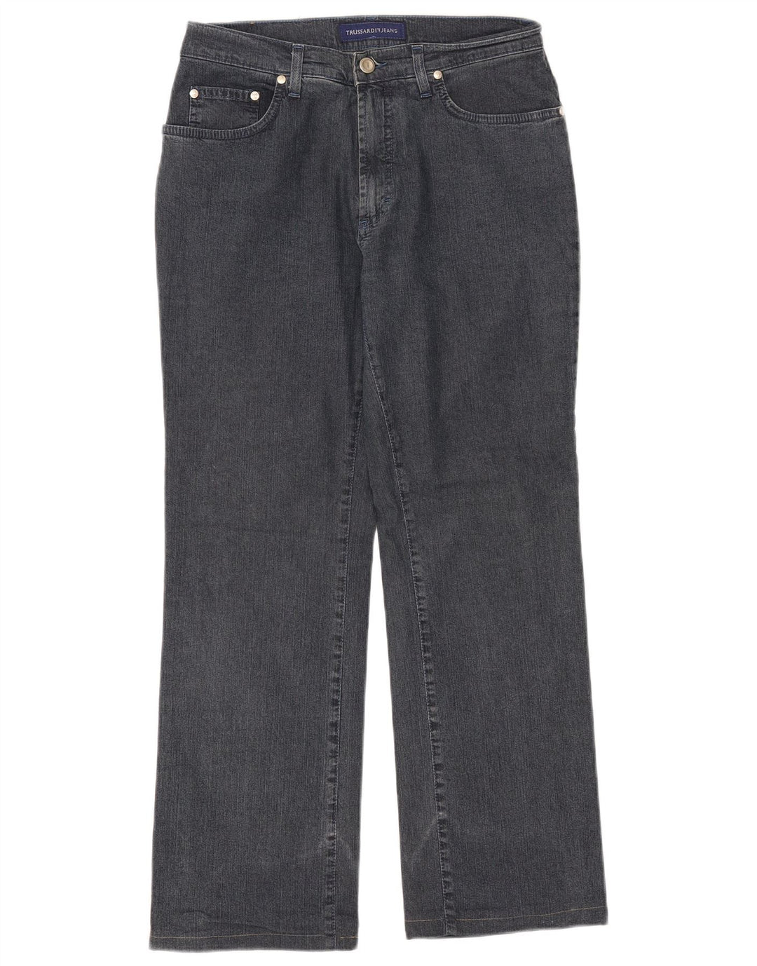 Jeans Dritti Donna Trussardi W29 L28 Cotone Blu Navy