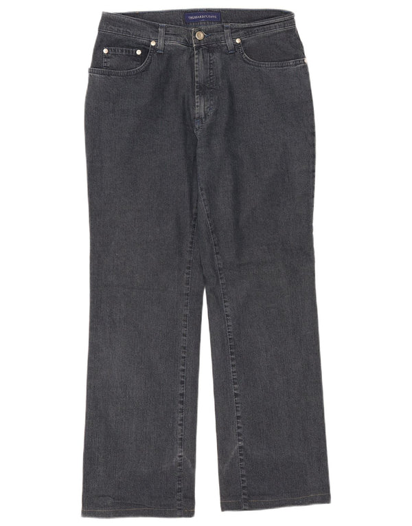 Jeans Dritti Donna Trussardi W29 L28 Cotone Blu Navy
