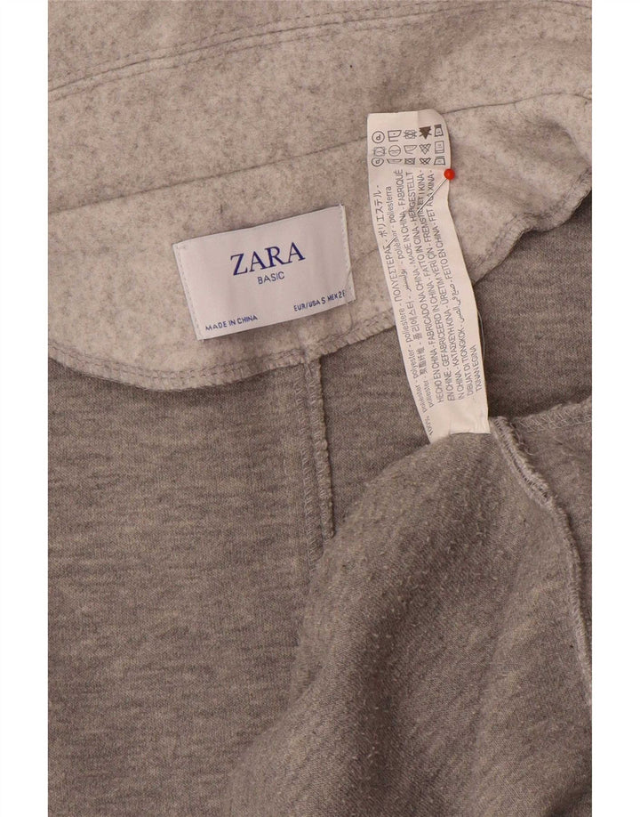 Giacca blazer aperta oversize da donna Zara UK 10 piccola poliestere grigio