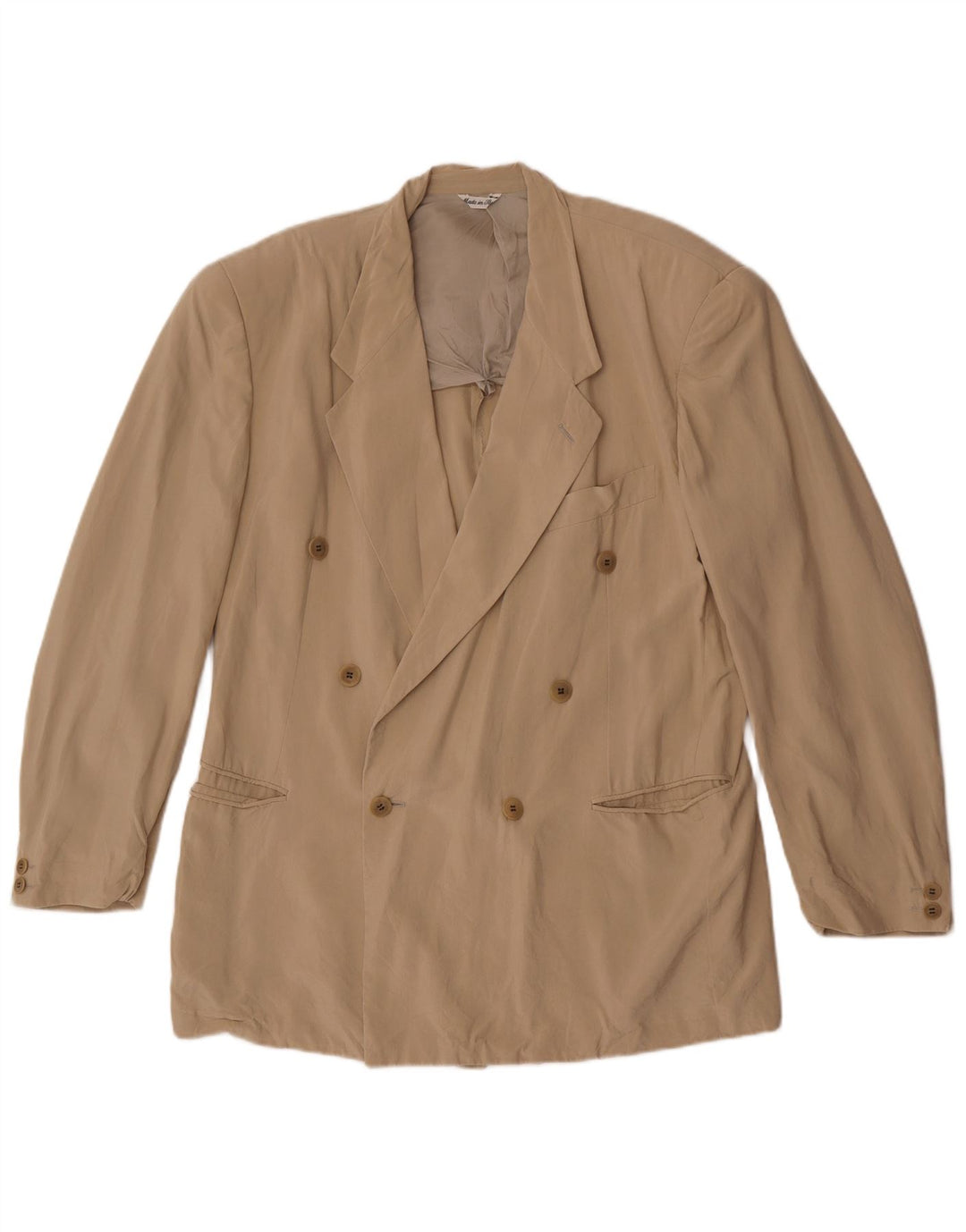 Giacca blazer doppiopetto da uomo Pal Zileri IT 50 Large Beige Seta