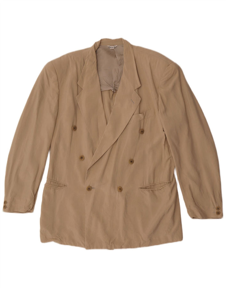 Giacca blazer doppiopetto da uomo Pal Zileri IT 50 Large Beige Seta