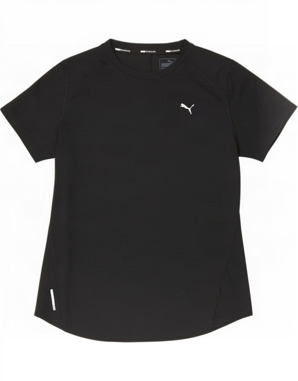 T-shirt da donna Puma UK 14 grande nera in poliestere