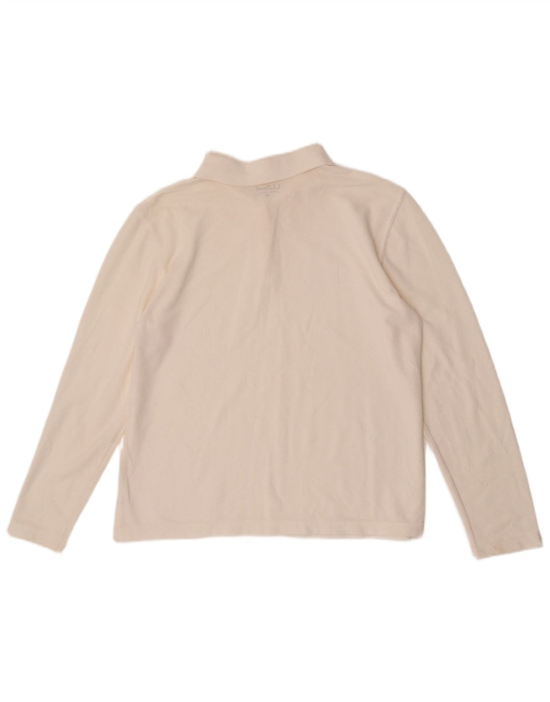 Polo a maniche lunghe da donna L.L.Bean UK 14 Medium White
