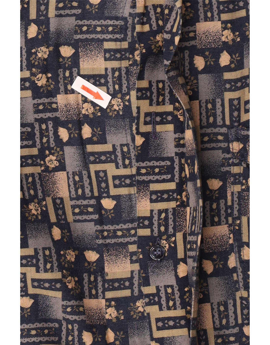 Azzurra Camicia da uomo vestibilità regolare medio multicolore geometrico retrò