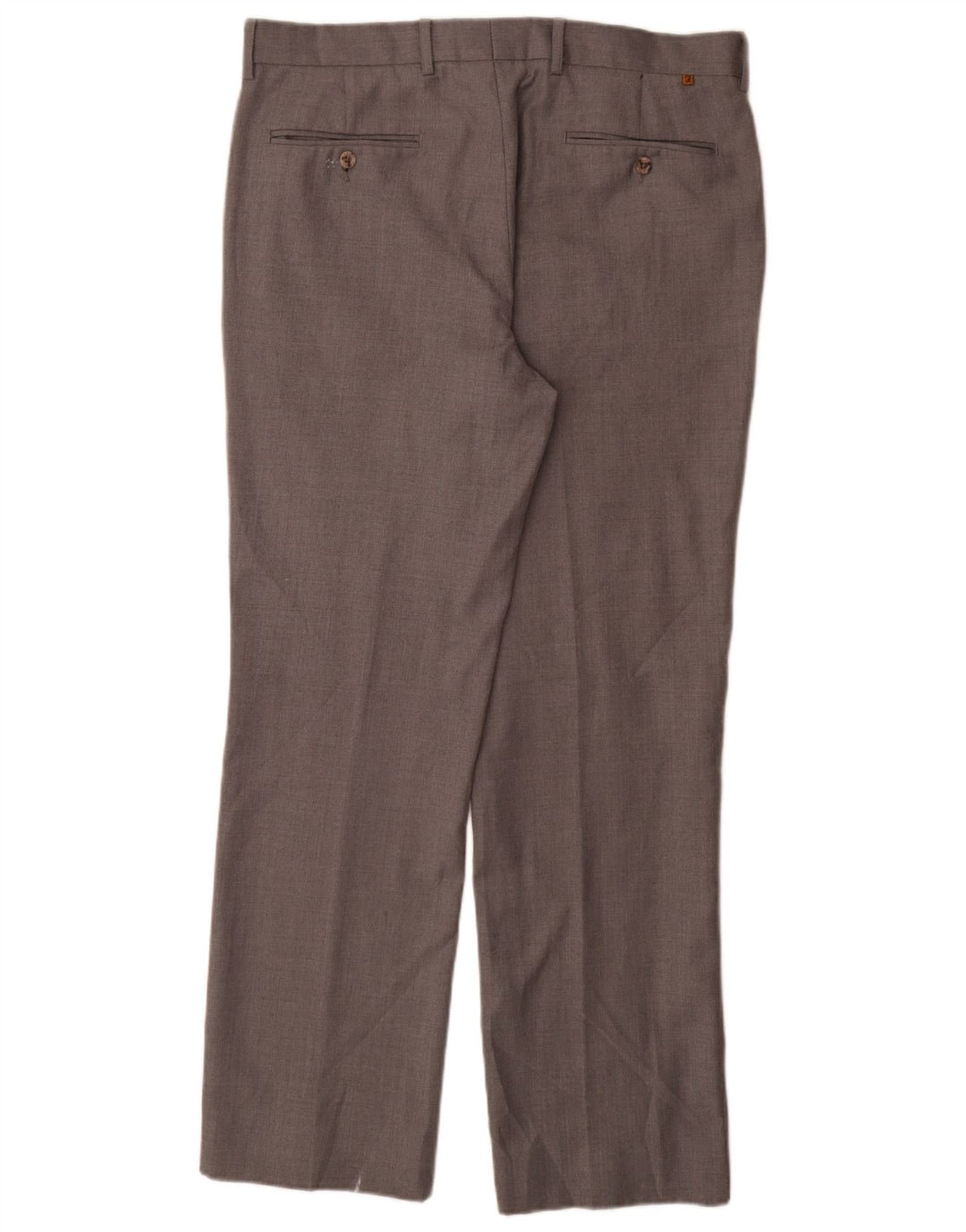 Pantaloni da abito dritti da uomo Farah W36 L33 poliestere grigio