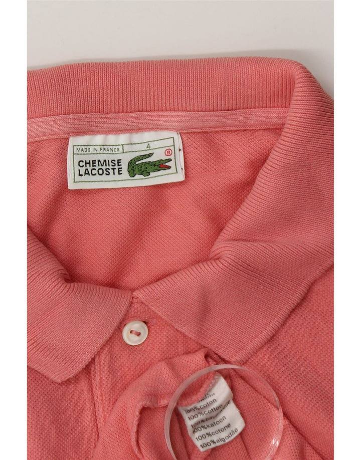 Polo da uomo Lacoste taglia 4 in cotone rosa medio