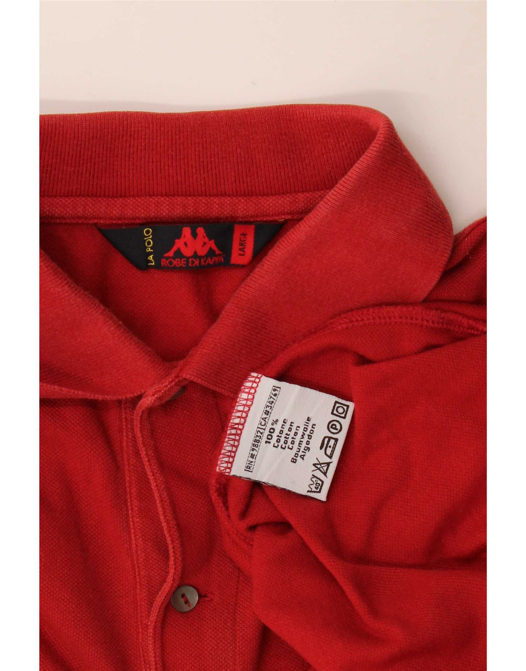 Polo Kappa Uomo Large Rossa In Cotone
