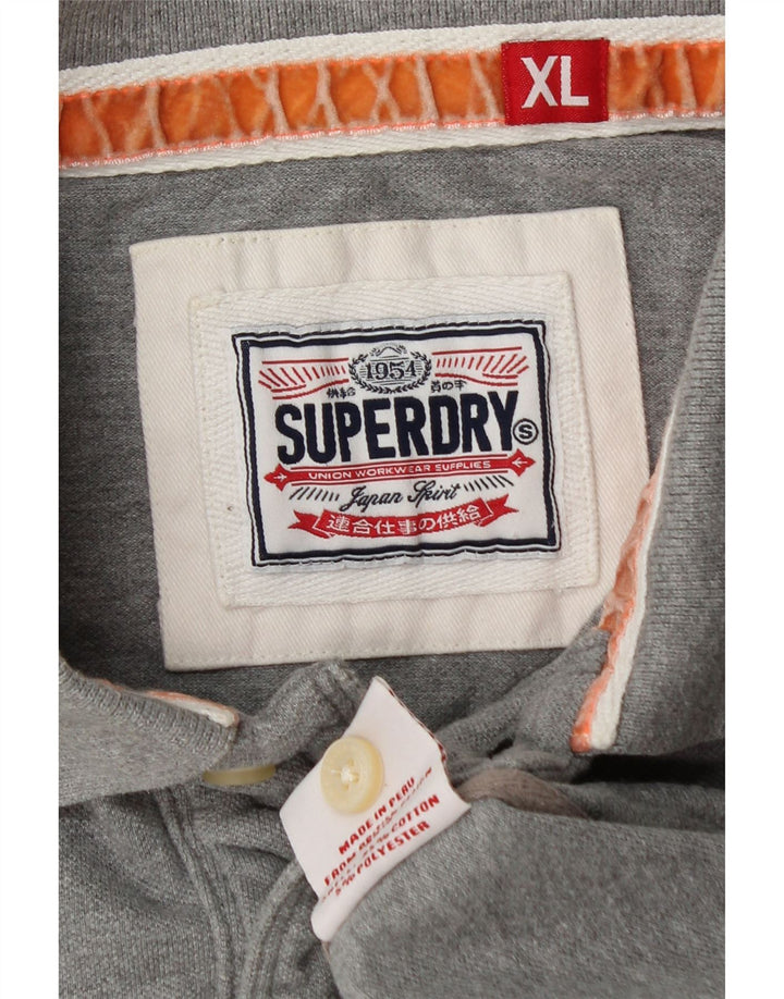 Polo da uomo Superdry XL in cotone grigio