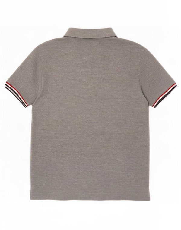 Polo da uomo Champion in cotone grigio medio