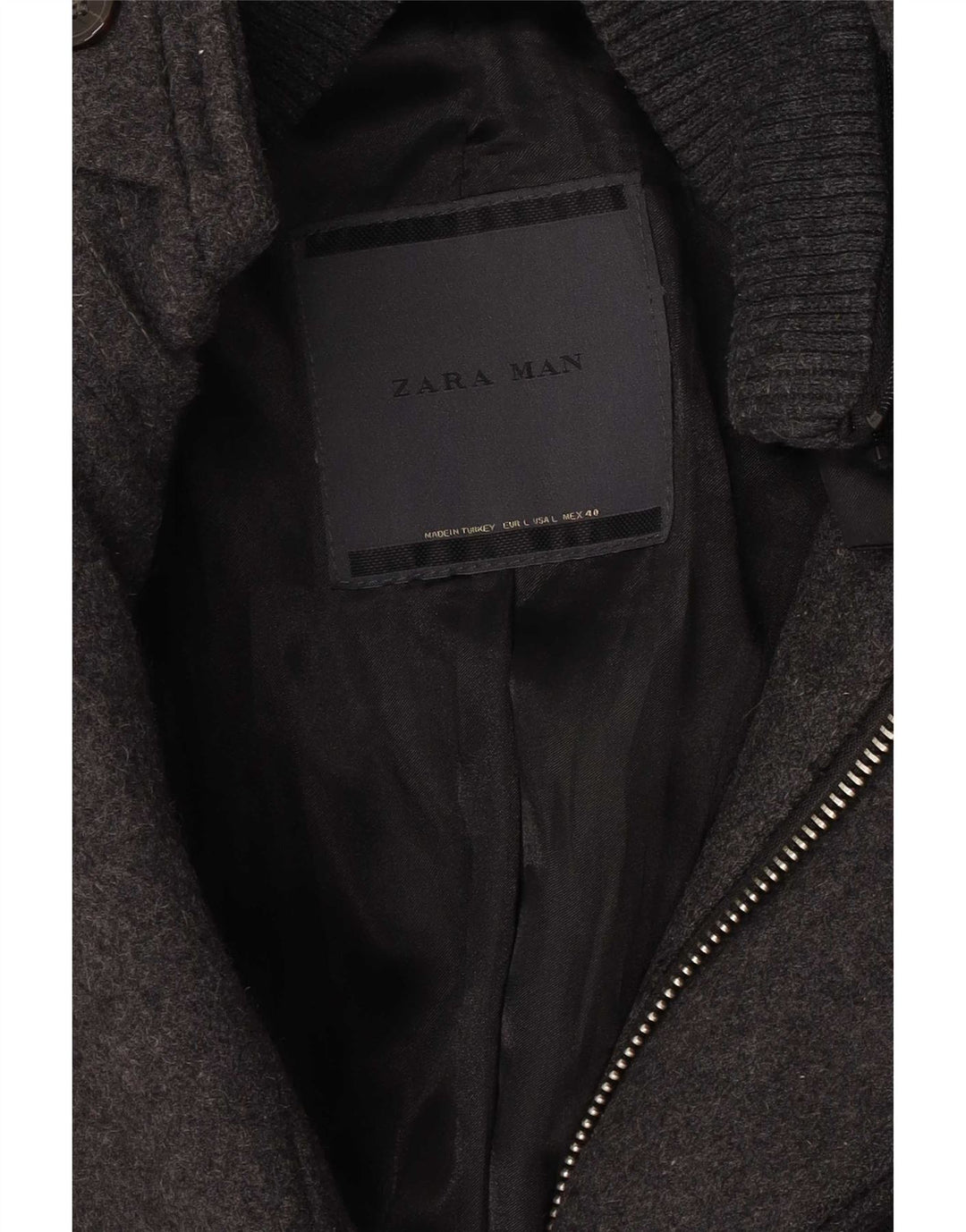 Cappotto Zara da uomo UK 40 grande grigio