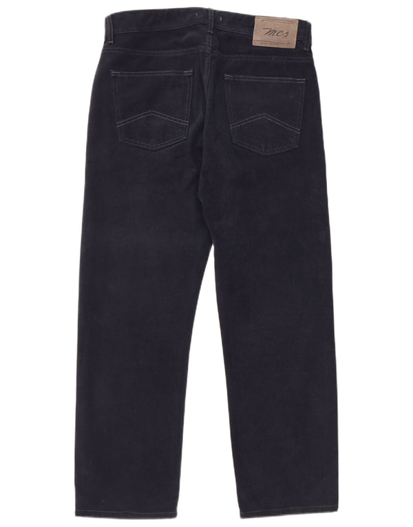 MARLBORO CLASSICS Mens Regular Fit Casual Trousers W32 L28 Navy Blue