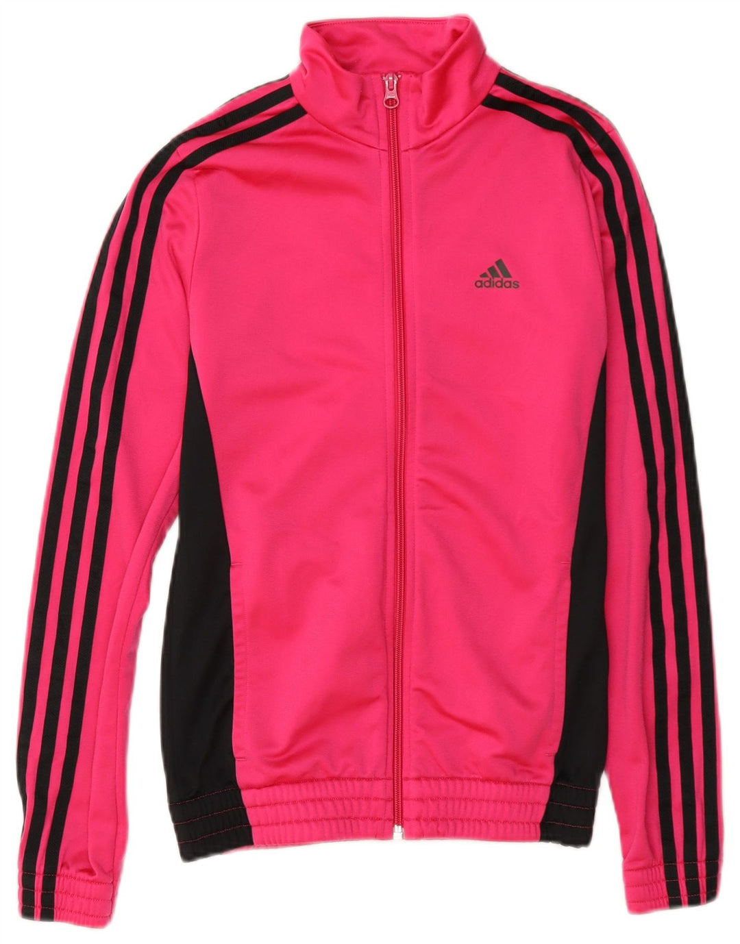 Giacca da tuta da ragazza Adidas 13-14 anni in poliestere color block rosa