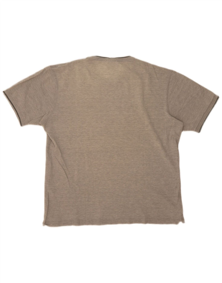 T-shirt da uomo Lacoste taglia 5 grande in cotone chiazzato grigio