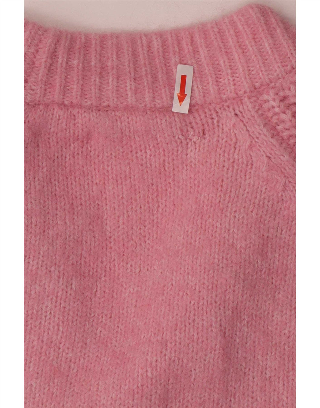 Maglione cardigan da donna vintage UK 14 rosa medio