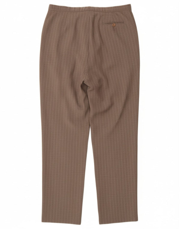 LAURA ASHLEY Pantaloni da abito a vita alta da donna UK 16 Large W32 L31 Grigio