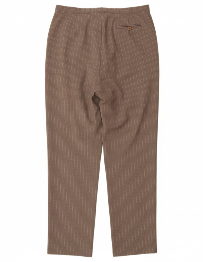 LAURA ASHLEY Pantaloni da abito a vita alta da donna UK 16 Large W32 L31 Grigio