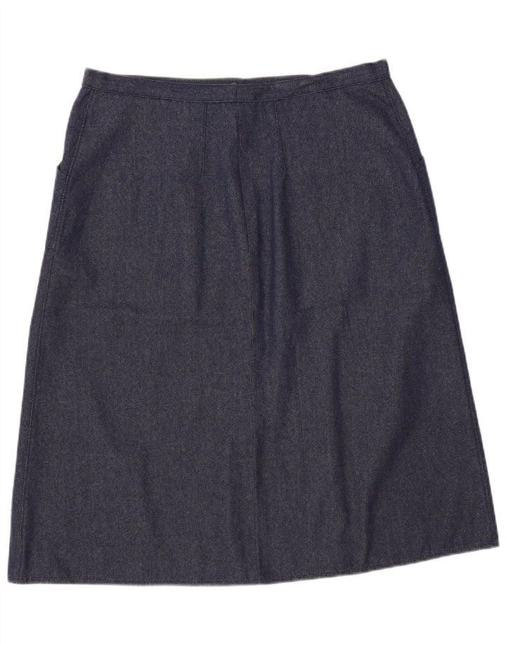 Gonna a trapezio da donna vintage W34 grande blu