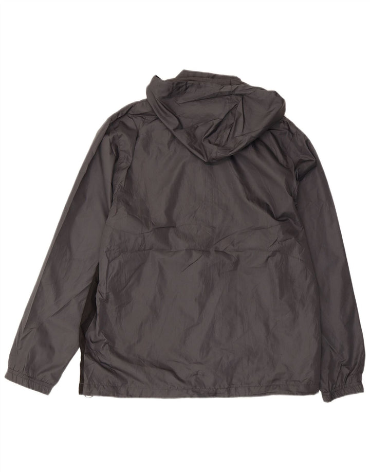 REEBOK Giacca antipioggia da uomo con cappuccio UK 38 Poliestere color block grigio medio