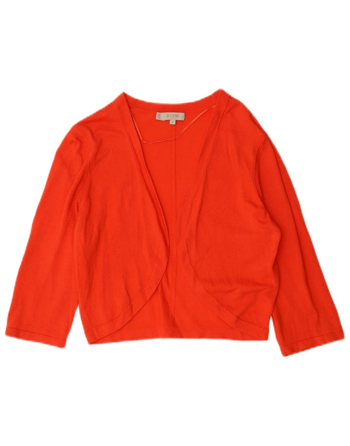 Top cardigan corto da donna con maniche a 3/4 Hobbs UK 12 modal arancione medio