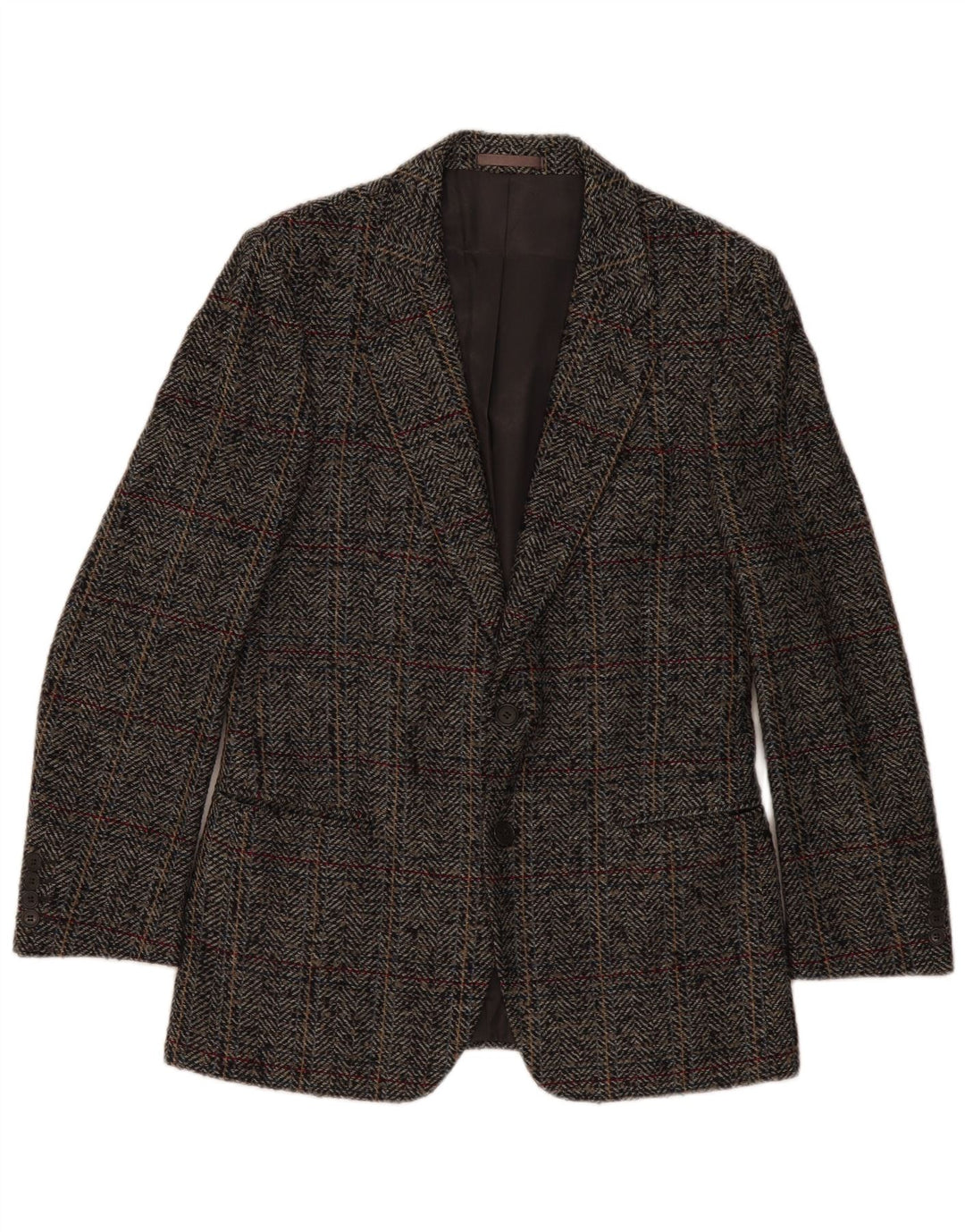 Giacca blazer da uomo a 2 bottoni Bianchi Giovane IT 48 grigio medio a quadri